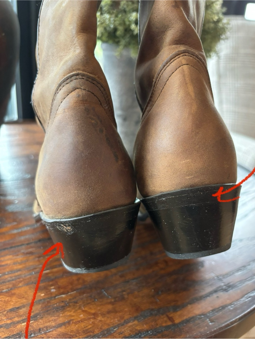 VTG DURANGO Western Leather Snakeskin Cowgirl Rodeo Boots, Two-Tone, 7 1/2 M - Picture 9 of 14